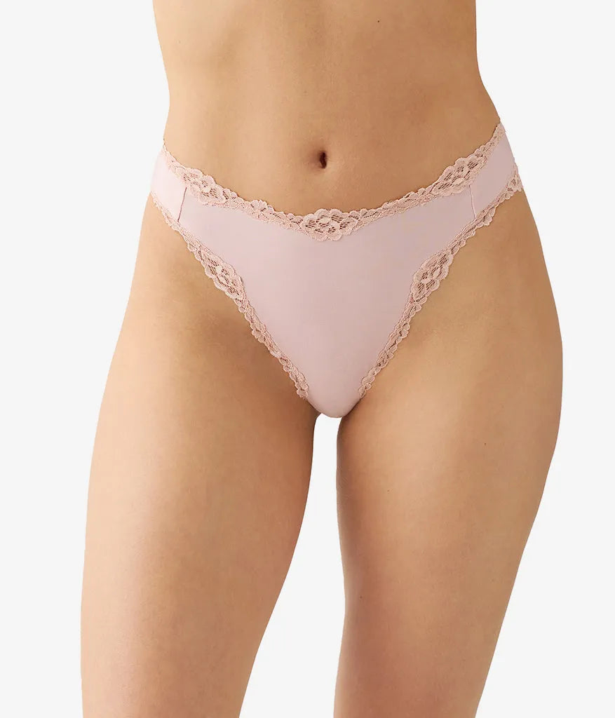 Future Foundation with Lace Hi Leg: Rose Smoke